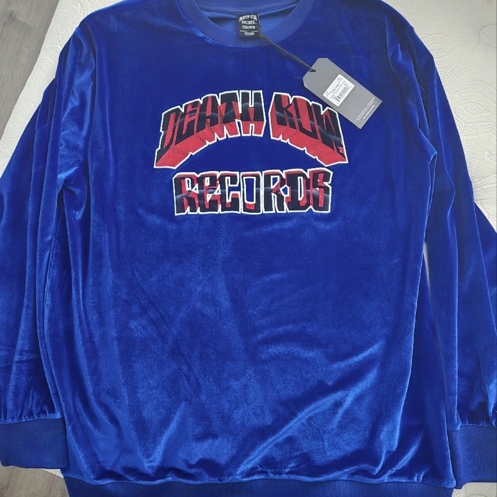 Royal Blue Crewneck Sweater with Graphic Design